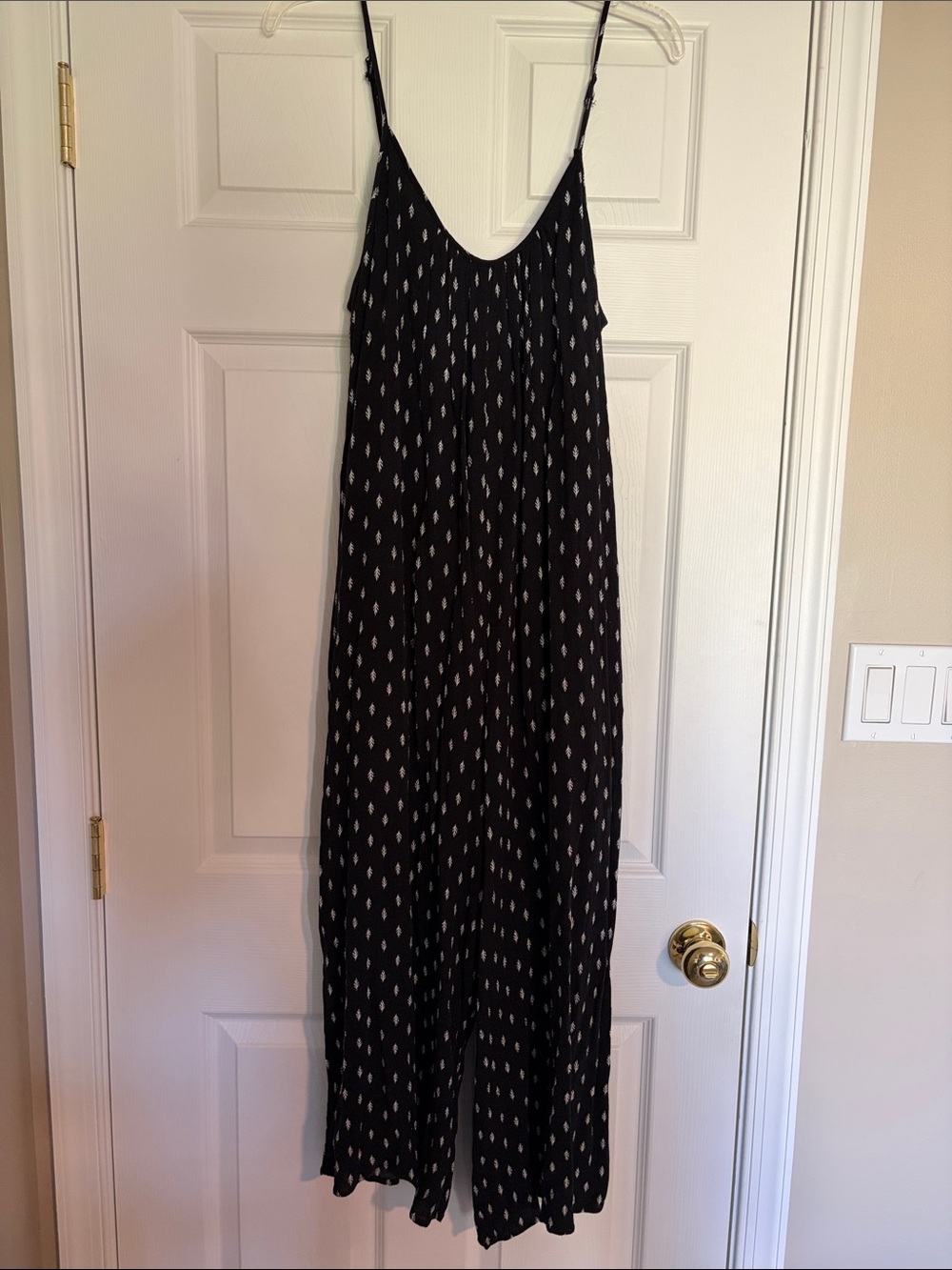 Wishlist Black Printed Spaghetti-Strap Jumpsuit